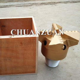 قدرة الحفر العالية PDC Drag Bit / 4 Wings Golden Chevron Type PDC Drag Bit